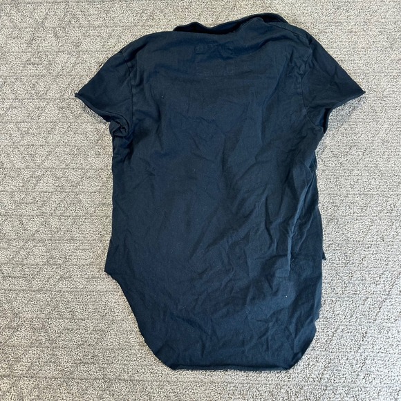 Frank & Eileen Tee Lab Black Cotton V Neck Pocket Tunic Shirt Women US - Picture 4 of 4